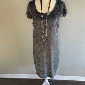 Stretchy Shimmer Silver Dress 1X Brand New